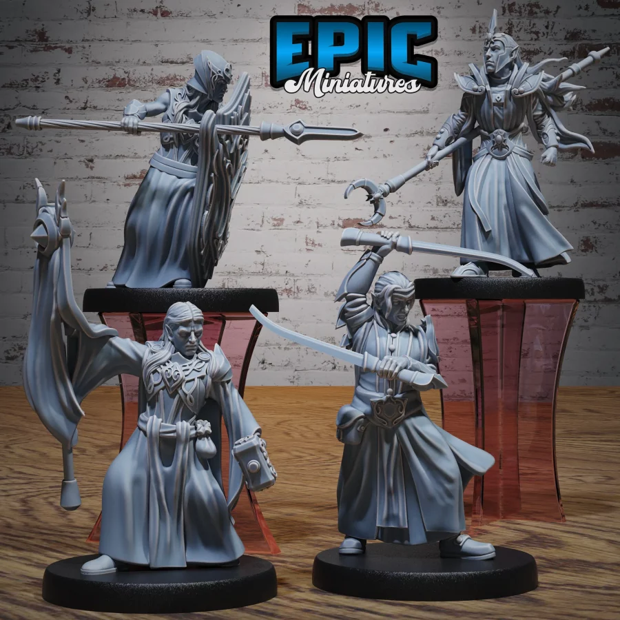 Elf Army Leader / Elf Army Spear / Elf Army Priest / Elf Army Swordsman Set