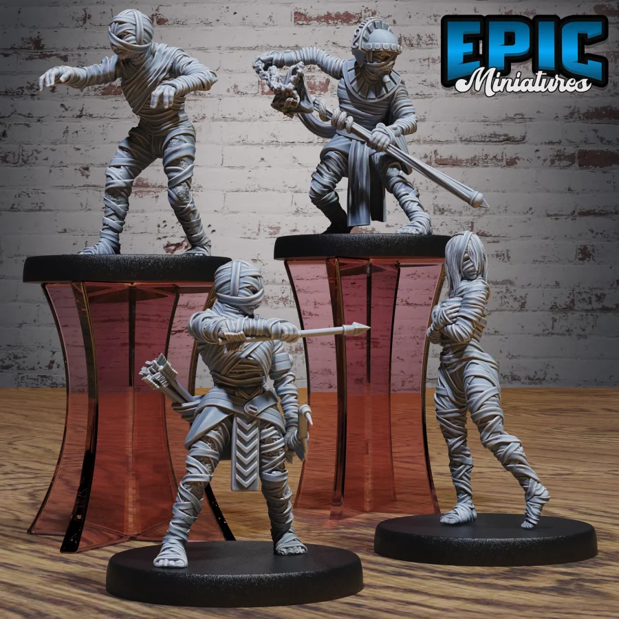 Mummy Army Mummy / Mummy Army Archer / Mummy Army Female / Mummy Army Mage Set