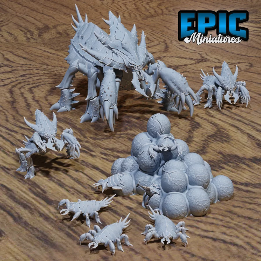 Ankheg Eggs & Hatchling / Ankheg Mother & Young Set