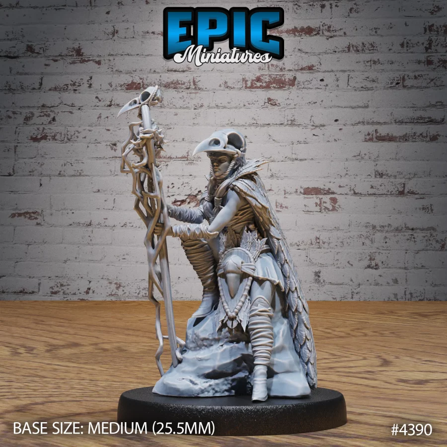 Raven Wizard Female Sitting (Medium)