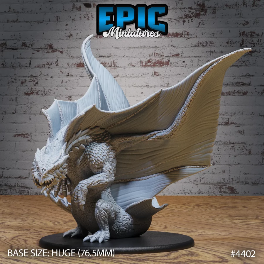 Brown Dragon Sitting (Huge)