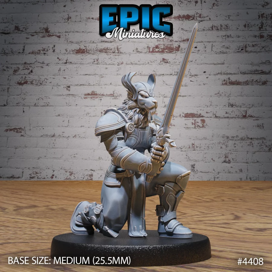 Beast Folk Paladin Kneel (Medium)