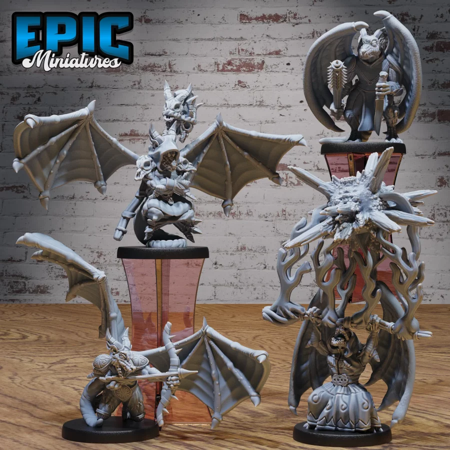 Winged Kobold Tribe Warrior / Winged Kobold Tribe Mage / Winged Kobold Tribe Archer / Winged Kobold Tribe Shaman Set