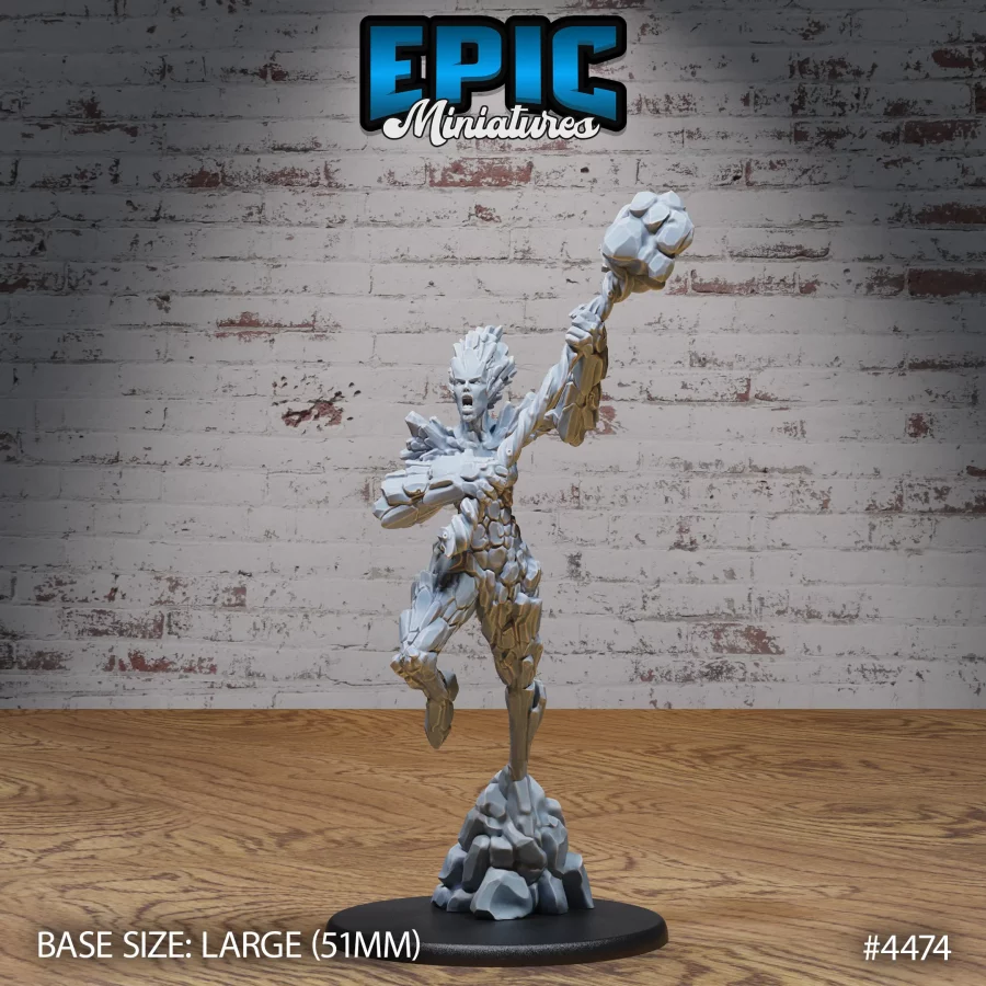 Earth Elemental Female Attack (Large)