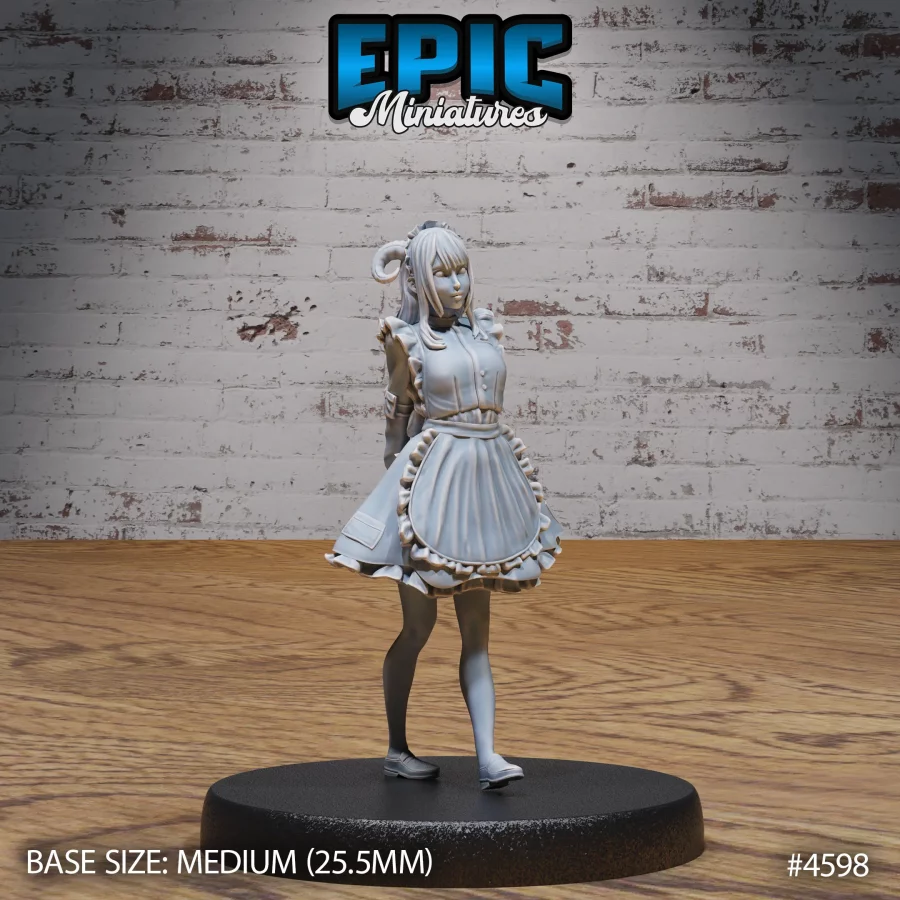 Tiefling Maid Walking (Medium)