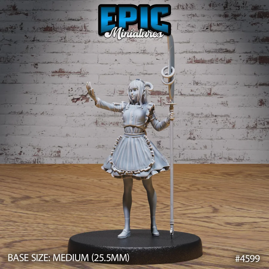 Tiefling Maid Greeting (Medium)