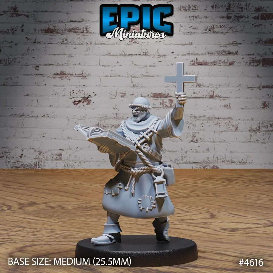 Medieval Cleric Monk (Medium)