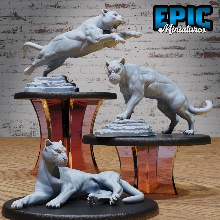 Black Panther / Black Panther Attacking / Black Panther Resting Set