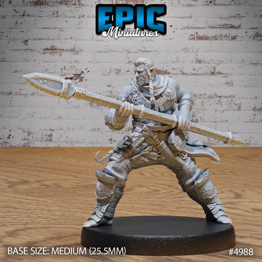 Half Orc Adventurer Spear (Medium)