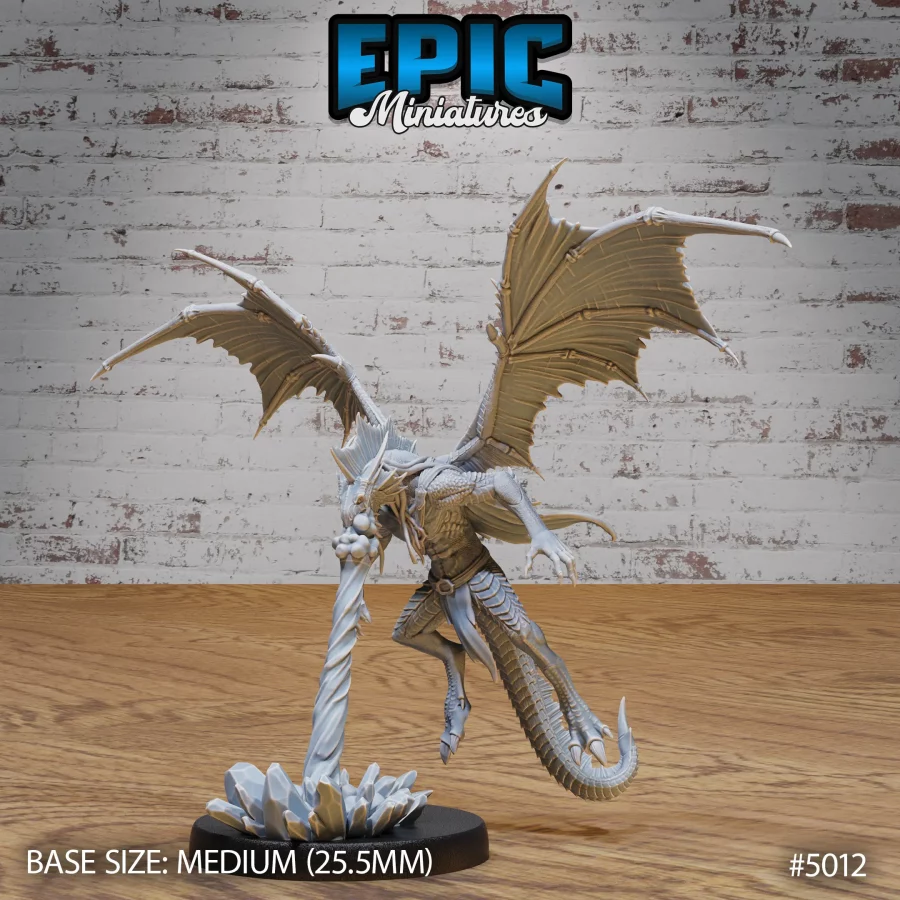 Draconic Demon Silver Firebreath (Medium)