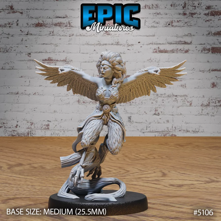 Captured Harpy Flying (Medium)