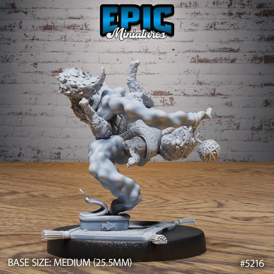 Cat Djinn Playing (Medium)