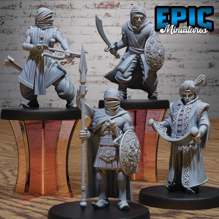 Oriental Army Archer / Oriental Army Swordsman / Oriental Army Merchant / Oriental Army Spearman Set