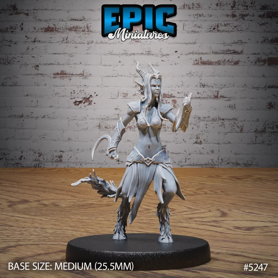Satyr Tiefling Female Scythe (Medium)