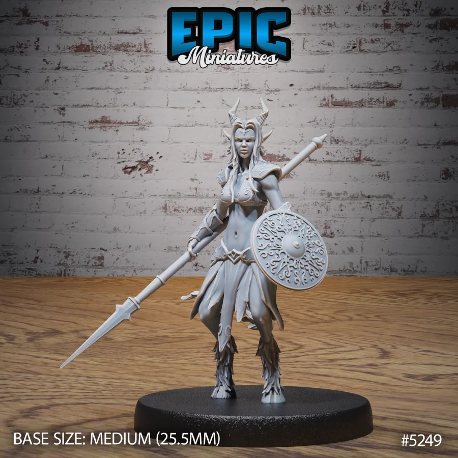 Satyr Tiefling Female Spear (Medium)