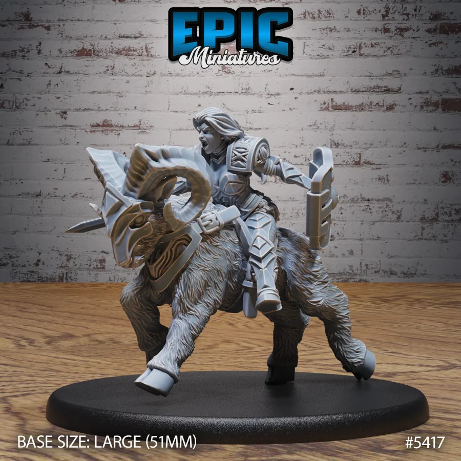 Dwarf Female Bandit Goat Rider (Large)