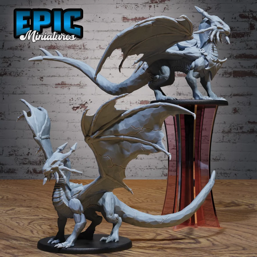 Sapphire Dragon Young - 2 Variations (Large)