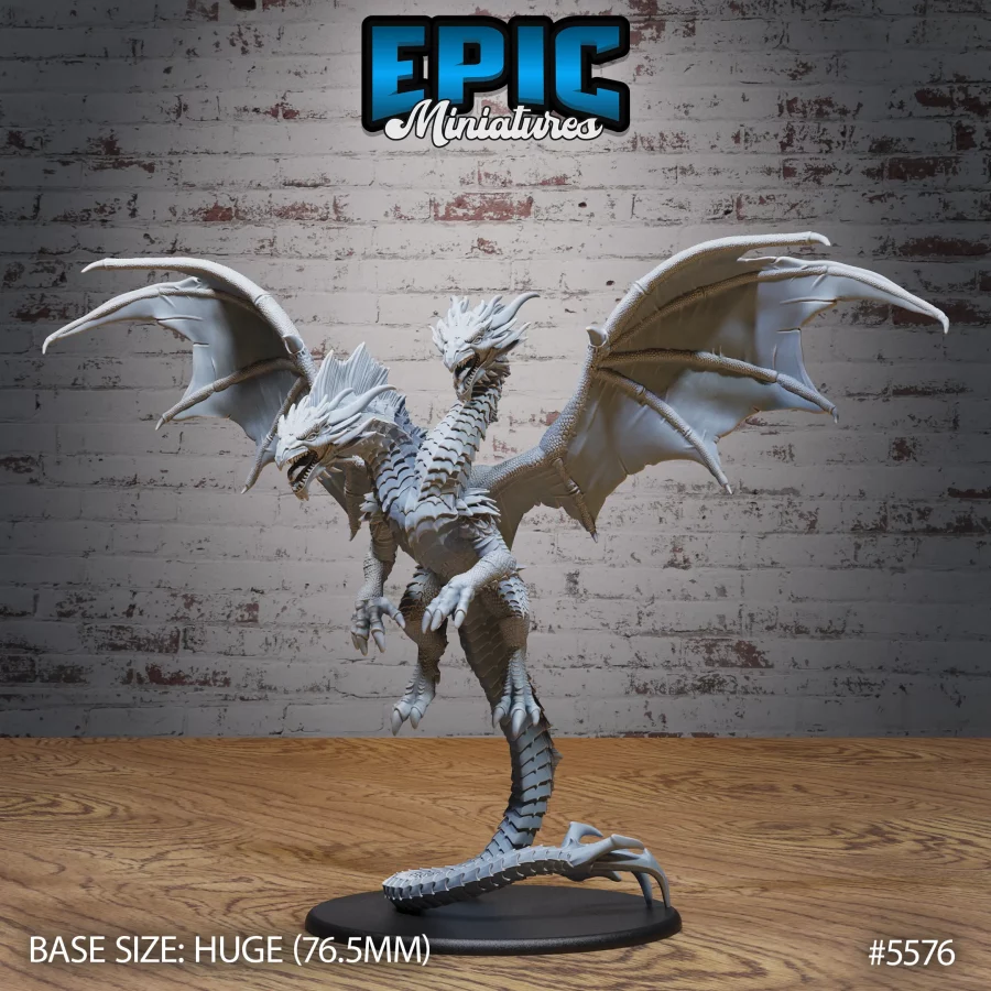 Two Headed Dragon Flying (Huge)
