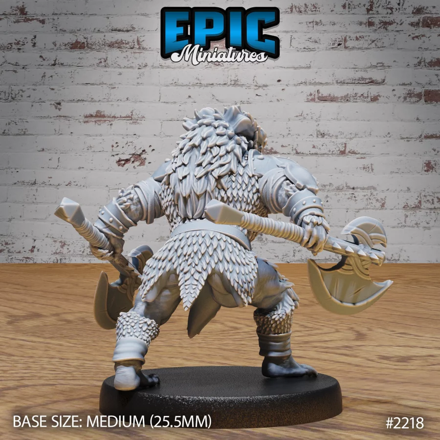 Bugbear Warrior Axe / Bugbear Warrior Roaring / Bugbear Warrior Attacking Set - Image 3