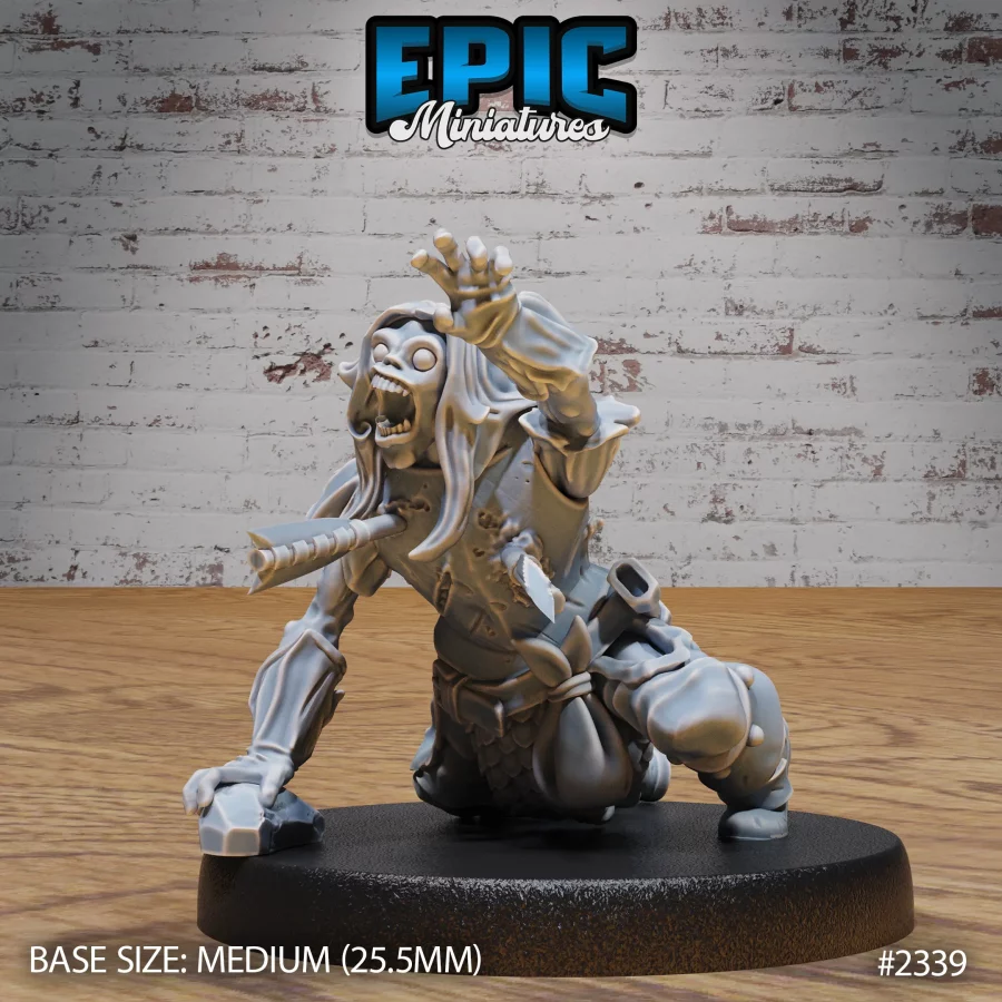 Zombie Warrior Crawling (Medium)