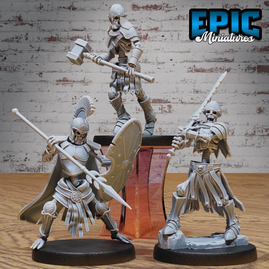 Skeleton Orc Warrior Sword / Skeleton Orc Warrior Hammer / Skeleton Orc Warrior Spear & Shield Set