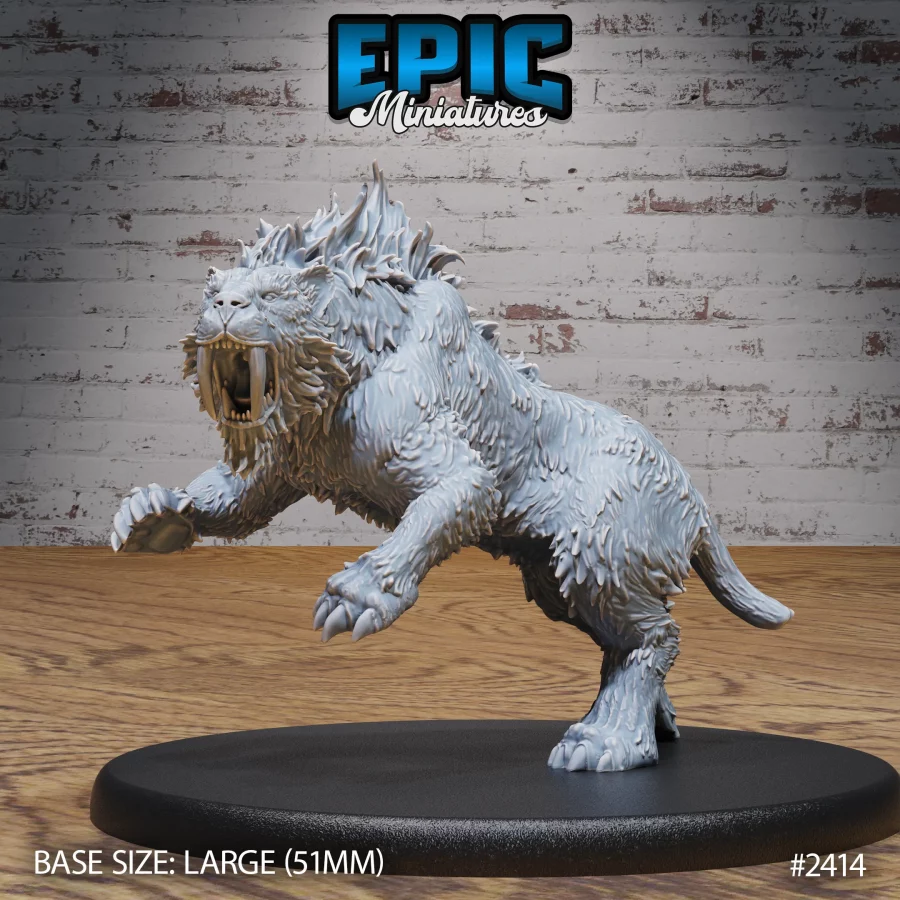 Sabretooth Tiger Attacking (Large)