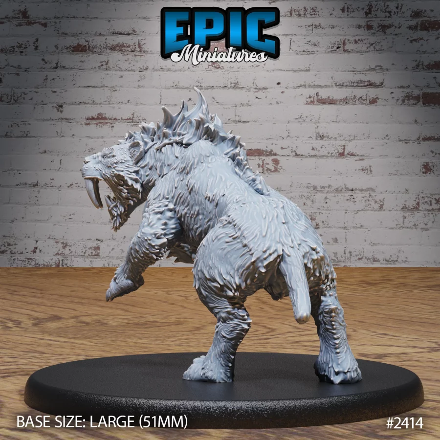 Sabretooth Tiger Attacking (Large) - Image 2