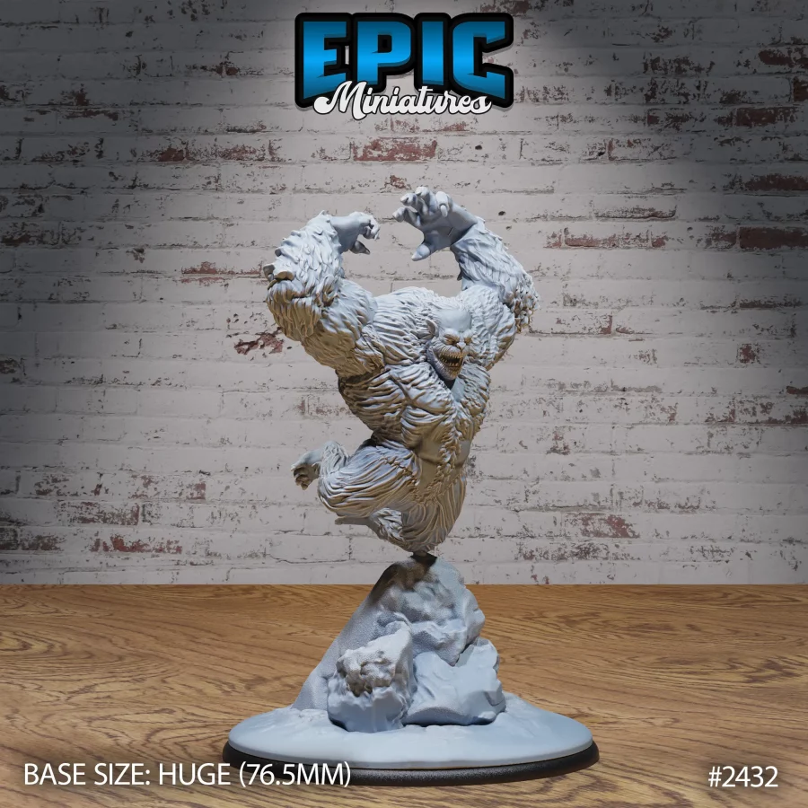 Yeti Abomination Attacking (Huge)