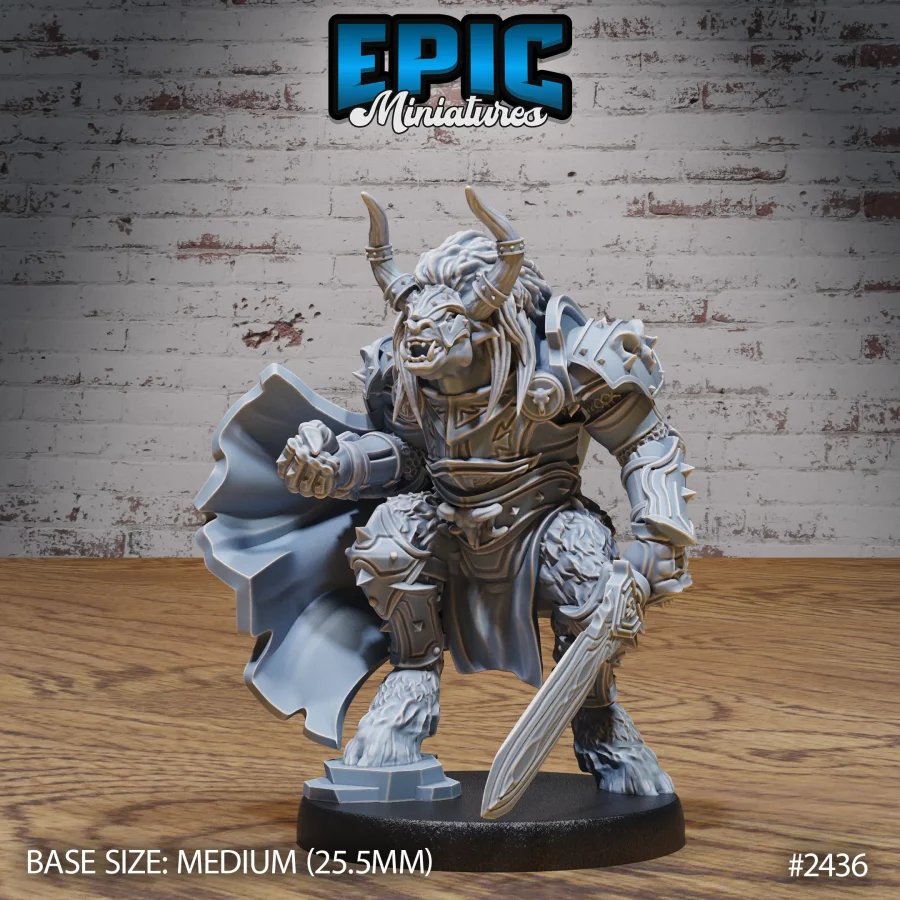 Wooly Minotaur Paladin (Medium)