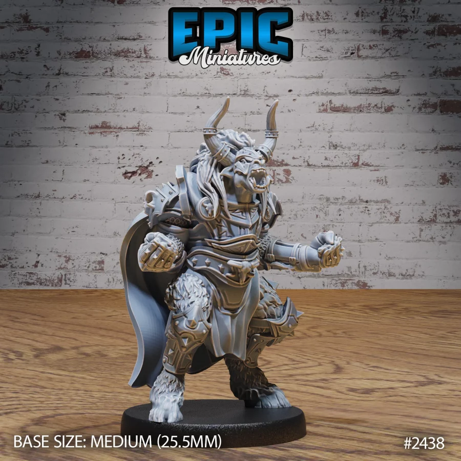 Wooly Minotaur Paladin Roar (Medium)