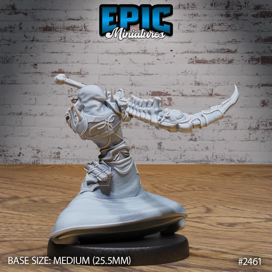 Necromancer Adventurer Attacking (Medium) - Image 2