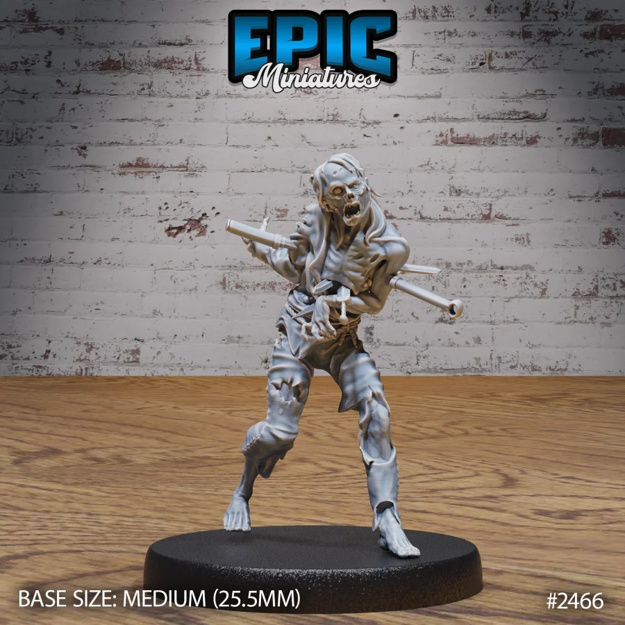Rotting Zombie Male Stabbed (Medium)