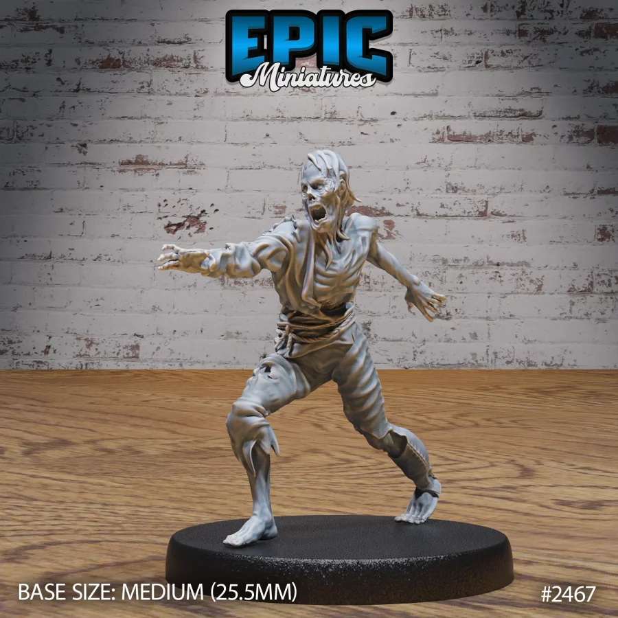 Rotting Zombie Male Reaching (Medium)