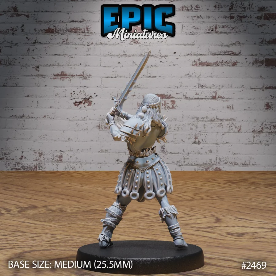 Zombie Knight Female Attacking (Medium) - Image 2