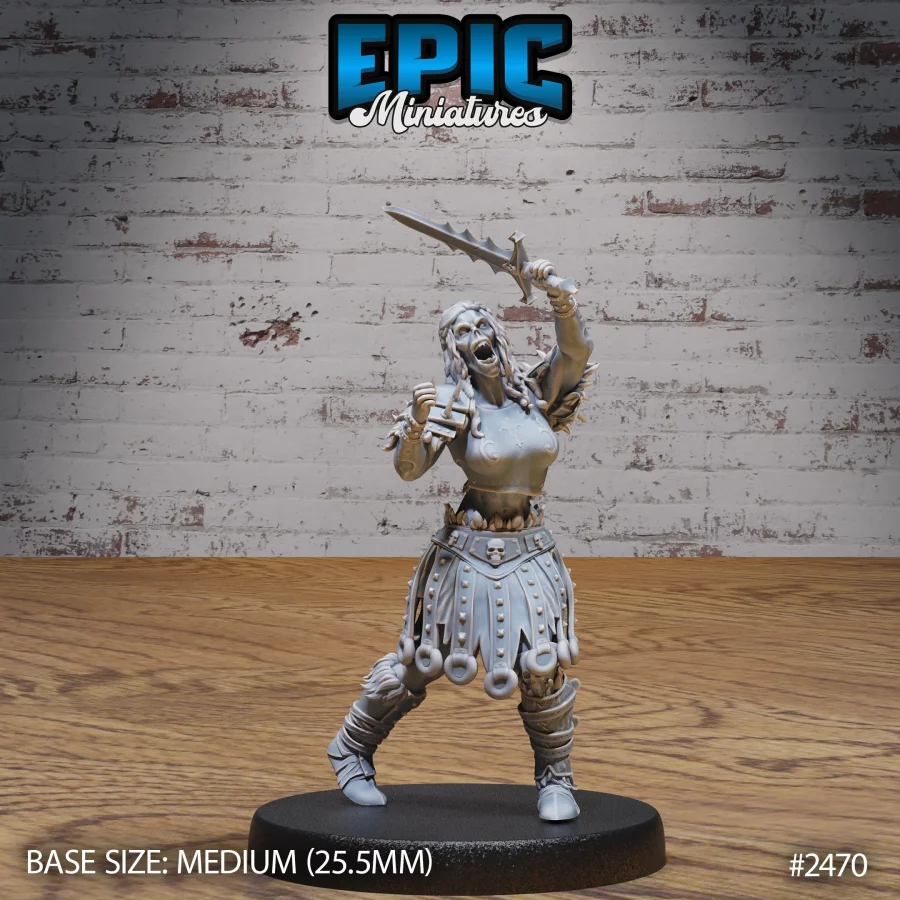 Zombie Knight Female Angry (Medium)