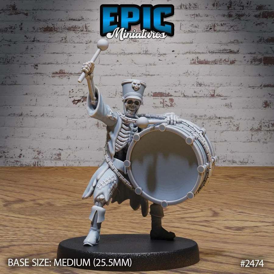 Skeleton Musician Drum (Medium)