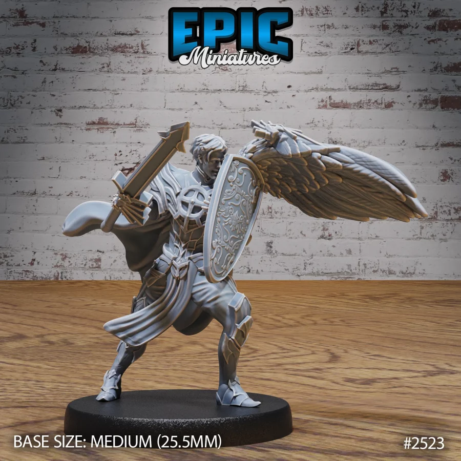 Half Angel Paladin Attacking (Medium)