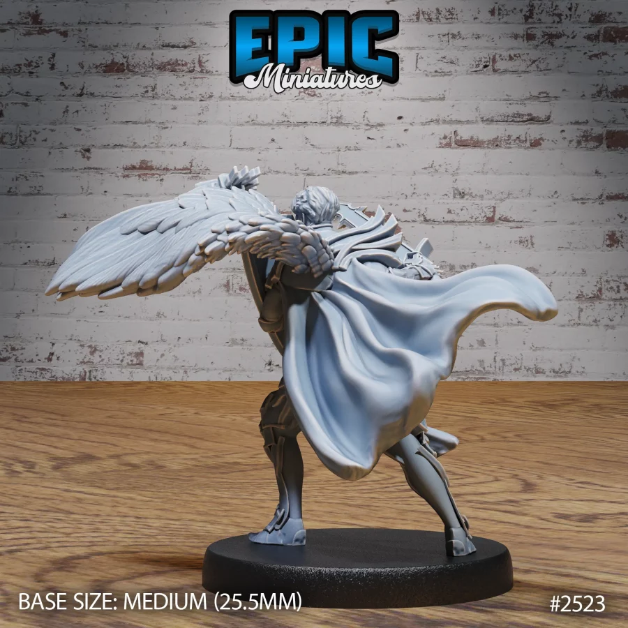 Half Angel Paladin Attacking (Medium) - Image 2
