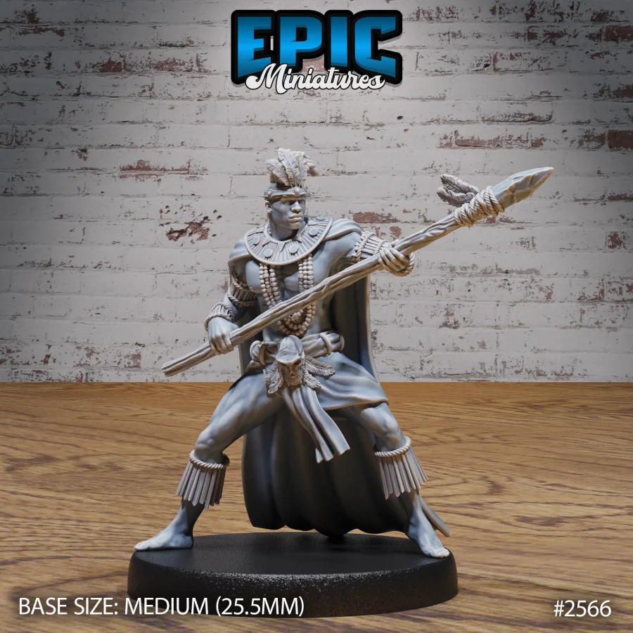 Spear Warrior Attacking (Medium)