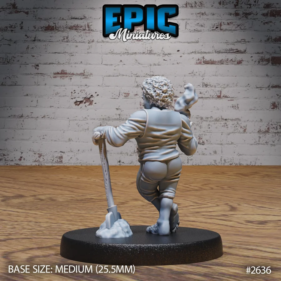 Halfling Villager Smoking (Medium) - Image 2