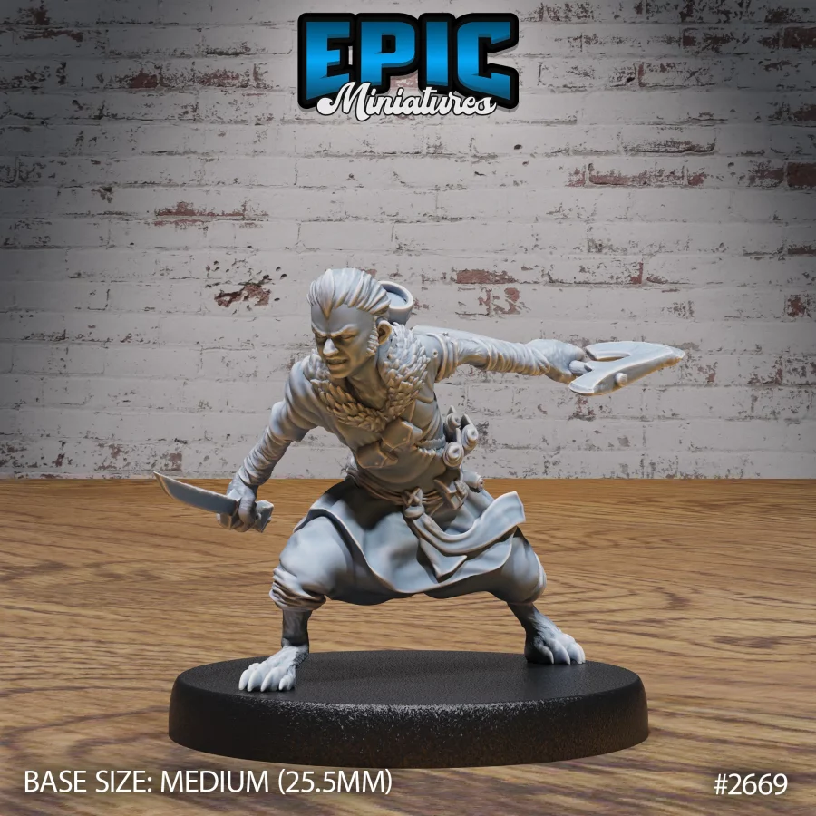 Halfling Skin Changer Fighting (Medium)