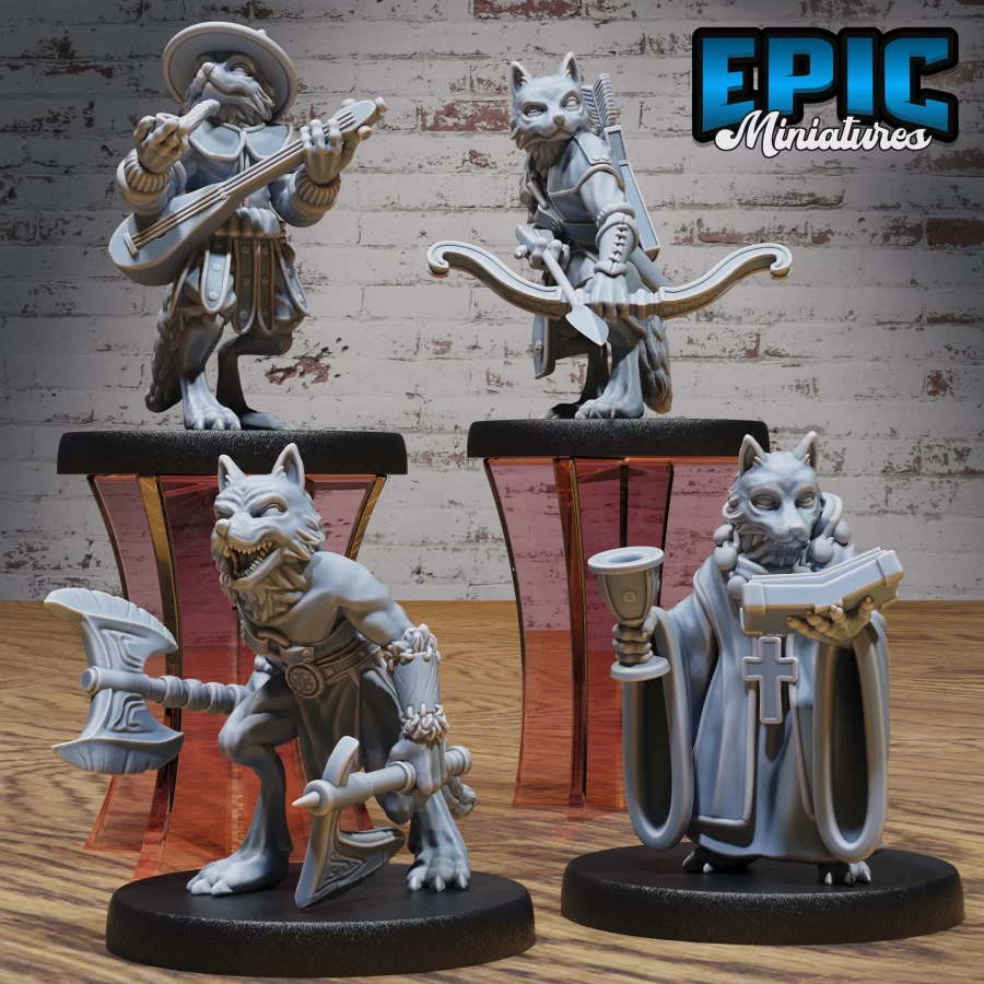 Fox Folk Tribe Archer / Fox Folk Tribe Bard / Fox Folk Tribe Berserker / Fox Folk Tribe Cleric Set