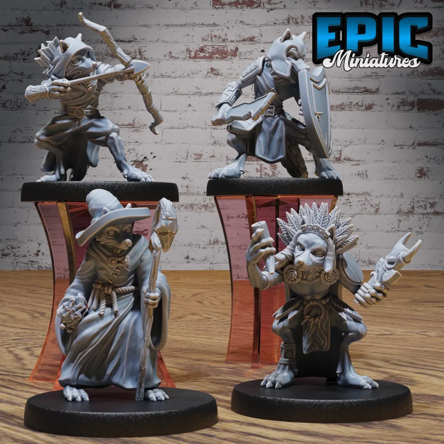 Fox Folk Tribe Warrior / Fox Folk Tribe Ranger / Fox Folk Tribe Shaman / Fox Folk Tribe Wizard Set
