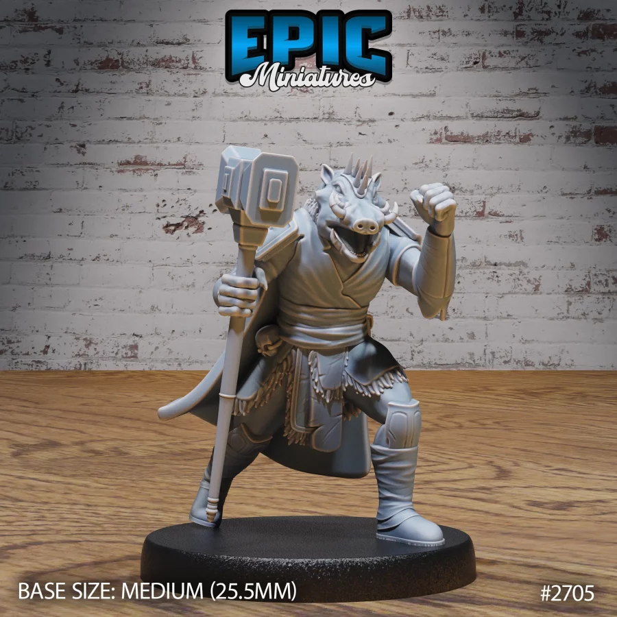 Warthog Folk Tribe Hammer Warrior (Medium)