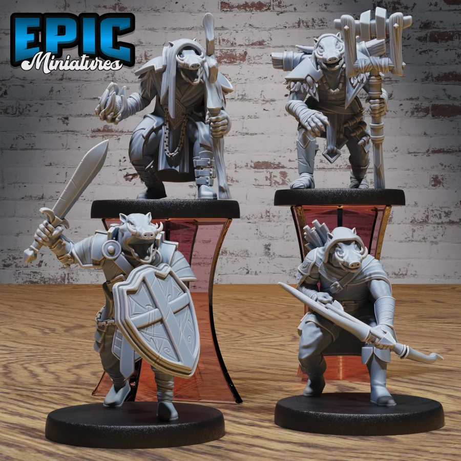Warthog Folk Tribe Ranger / Warthog Folk Tribe Shaman / Warthog Folk Tribe Knight / Warthog Folk Tribe Warlock Set