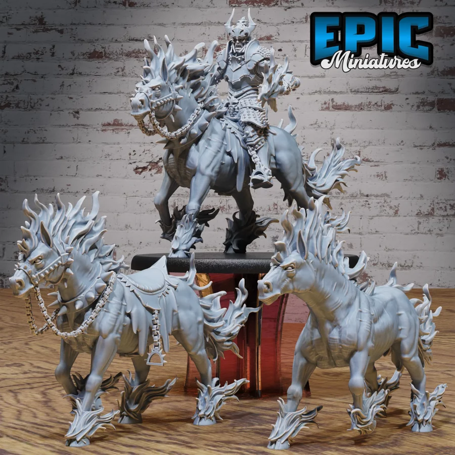 Narzugon Rider Spear / Nightmare Horse / Nightmare Horse Mount Set