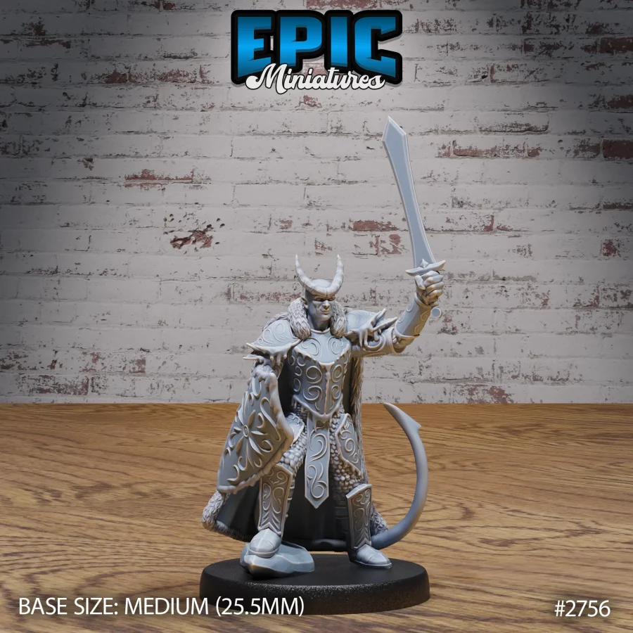 Frost Tiefling Paladin Victory (Medium)