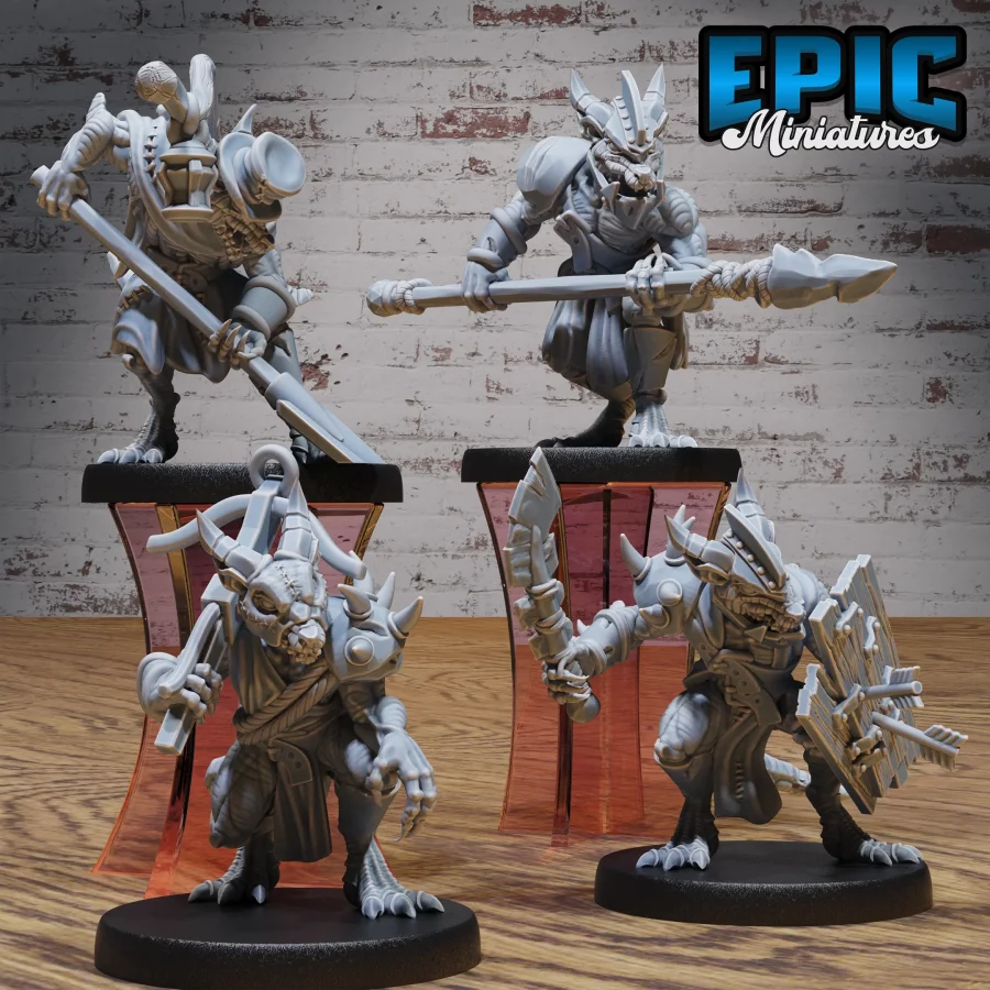 Kobold Tribe Spear / Kobold Tribe Crossbow / Kobold Tribe Gravekeeper / Kobold Tribe Sword Set