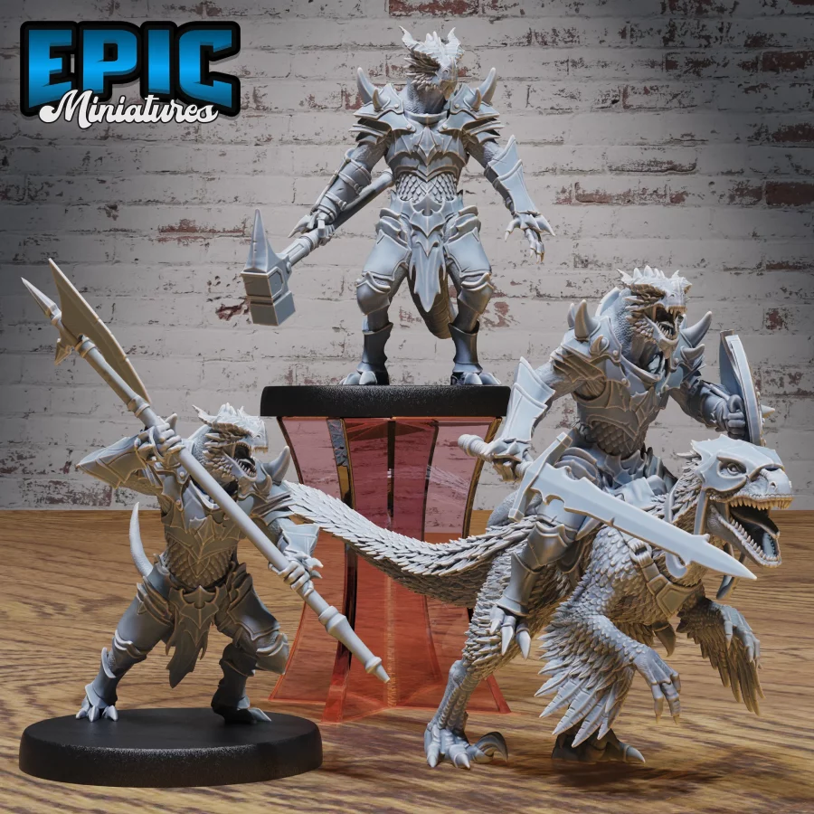 Dragonborn Warrior / Dragonborn Warrior Attack / Dragonborn Raptor Rider Set