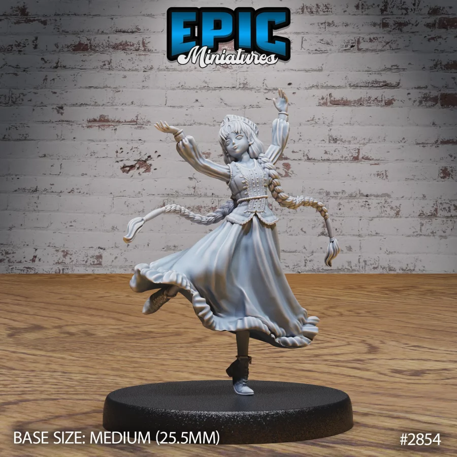 Norse Bard Girl Dancing (Medium)